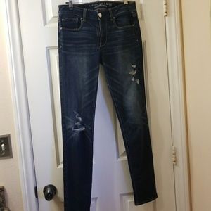 AEO distressed skinny jeans
